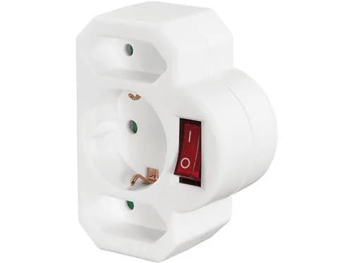 HAMA ADAPTADOR TOMADA SCHUKO 2EU 1S