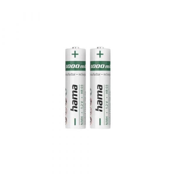 Hama Pilhas Recarregáveis AAA 1000mAh (2 unidades)