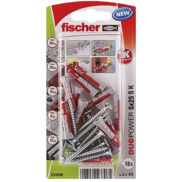 Fisher Bucha Duopower 5X25MM com Parafuso