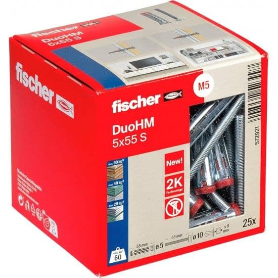 Bucha Fischer DuoHM 5x55mm S PZ 25pç 572921