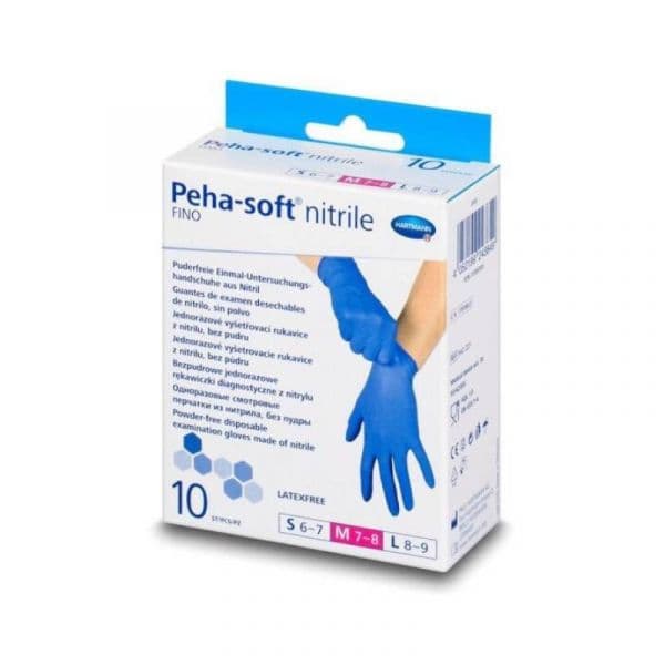 Hartmann Peha-Soft Nitrilo Fino Luvas M 10 Unidades