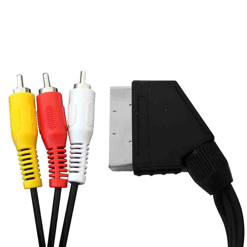 SCART MACHO A 3RCA SALIDA 1,5M
