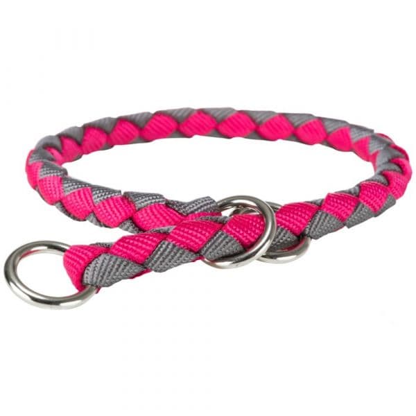 Trixie Coleira Semi-estranguladora Cavo Fuchsia/grafite 30-36 cm/Ø12 mm