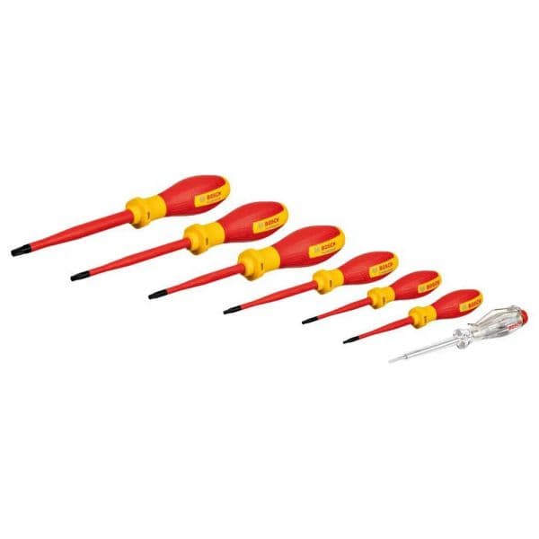 Bosch Kit Chaves de Fenda VDE TX Isoladas 7 Peças com Busca-Polos