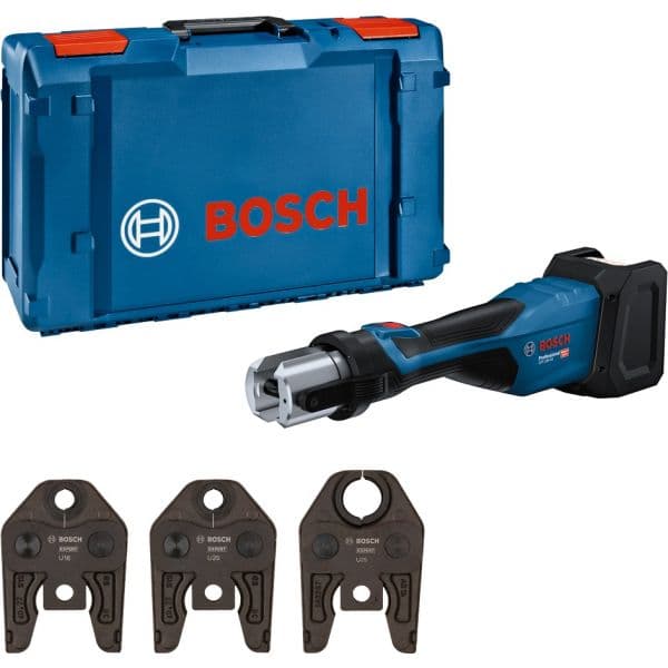 Bosch Prensadora Profissional GPT 18V-32 com 3 Tenazes/Mordaças (U16, U20, U25)