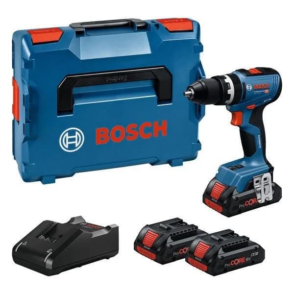 Bosch Professional Aparafusadora de Impacto Sem Fios GSB 18V-65 18V 4.0Ah com 3 Baterias e Carregador