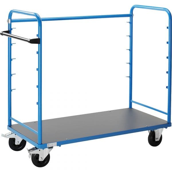 Eurokraft Carro de Prateleiras, para 5 Prateleiras, 300 Kg Azul Claro Ral 5012 - M19643-423198