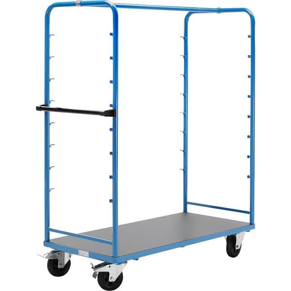 Eurokraft Carro de Prateleiras, para 8 Prateleiras, 300 Kg Azul Claro Ral 5012 - M6795-423222