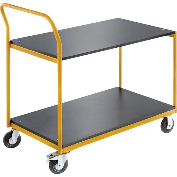 Eurokraftpro Mesa Profissional Rodas, Cxl 1030 X 600 mm, 150 Kg Amarelo Melão Ral 1028, Preto - M1000999-521357