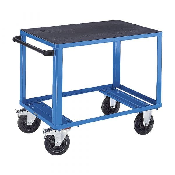 Eurokraft Carro para Montagem, 1 em Plástico, 1050 X 700 mm, Armação em Azul Claro - M1024004-968593