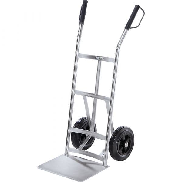 Eurokraft Carro para Sacos em Aço, Galvanizado, Travessas Transversais Abauladas, Pneus de Borracha Maciça Resistentes Ao Empanamento Galvanizado - M5044-911218