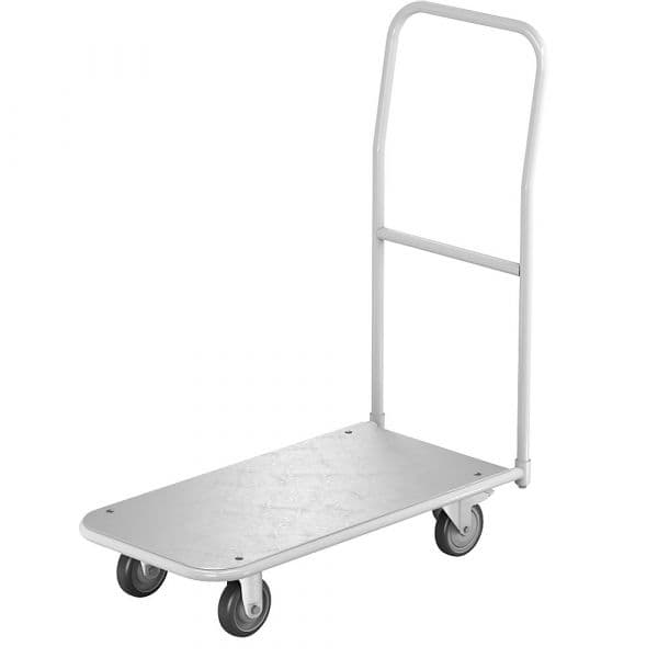 Eurokraft Carro de Plataforma Esd, Superfícies de Carga Cxl 850 X 430 mm, Varão de Empurrar Aparafusável Cinzento Claro Ral 7035 - M14180233-657694
