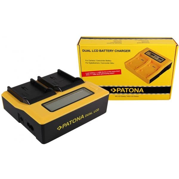 Patona Carregador Duplo LCD USB para Pentax D-LI90 - 7608