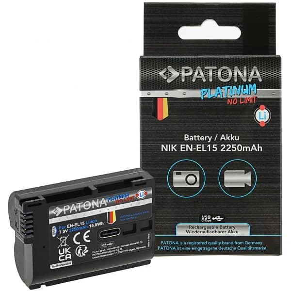 Patona 1363 Bateria Platinium com Entrada Usb-c Nikon EN-EL15 - PATONA1363