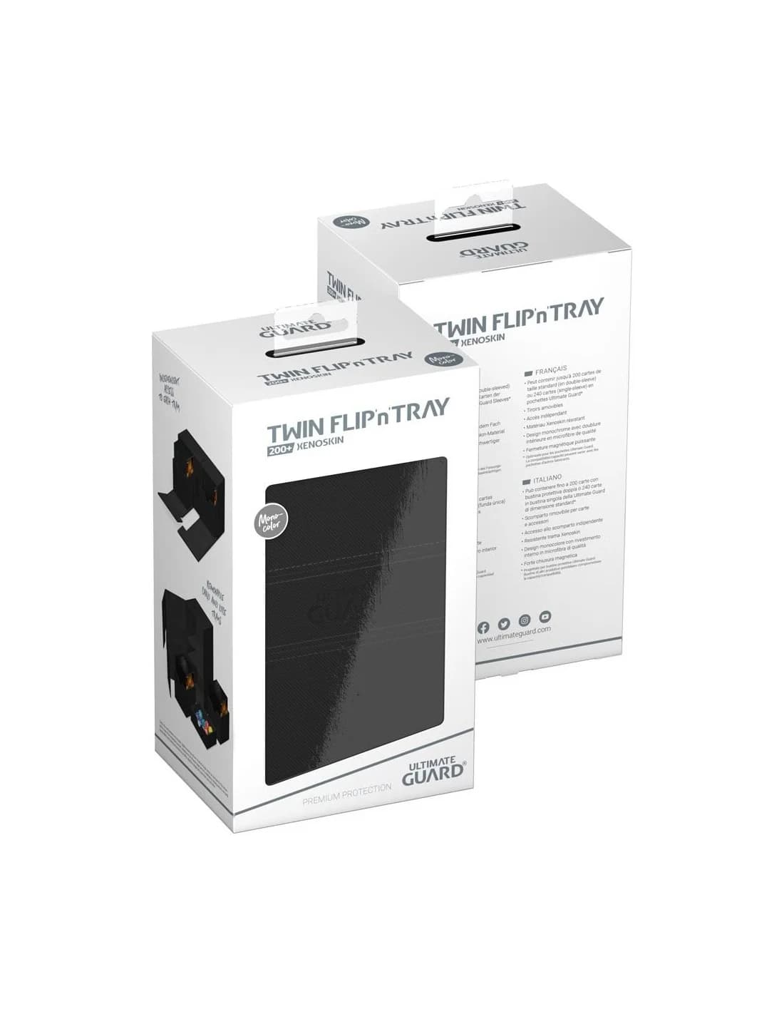 U.Guard Twin Flip n Tray 200+ XenoSkin Monocolor Black