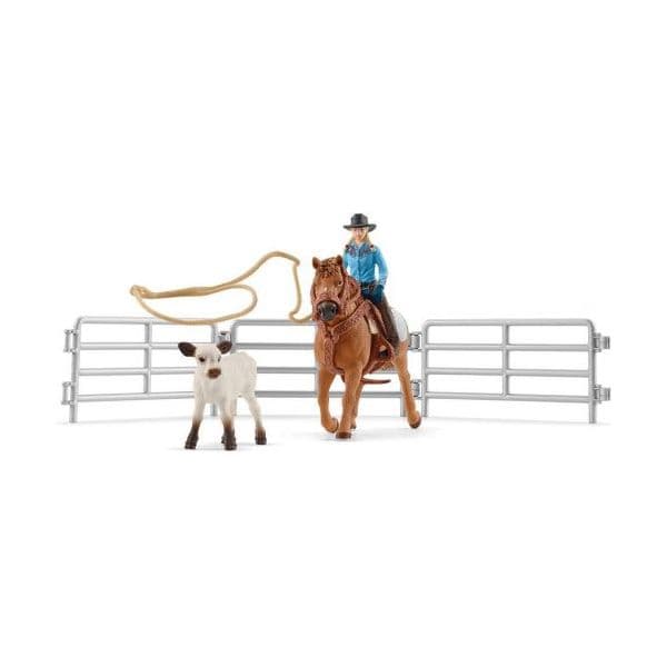 Schleich Farm World Team Roping + Cowgirl - 42577