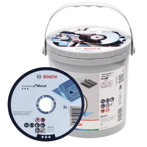 Bosch Acessórios Discos de Corte Abrasivos Standard para Metal 125MMx1MM 100 Unidades