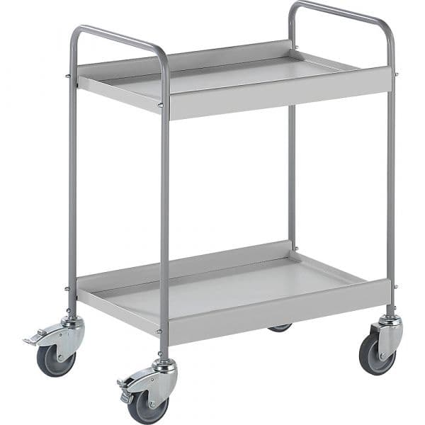Eurokraft Carro Auxiliar, 4 Rodas Orientáveis, 2 Delas Bloqueio Duplo, Ø Das Rodas 100 mm Cinzento - M1207696-453465