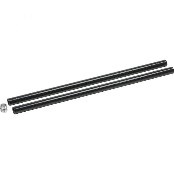 Kaiser+kraft Poste para Mesa Rodas, Comprimento 1200 mm, Preto Preto Profundo Ral 9005 - M6721555-532861
