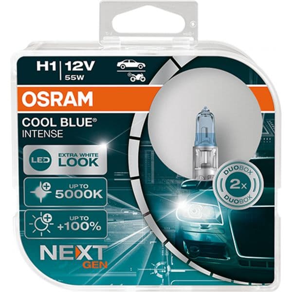 Osram Kit 2 Lâmpadas H1 12v/55w Osram Cool Blue Intense® Next Gen Caixa