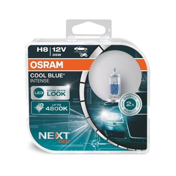 Osram Par de Lâmpadas Cool Blue Intense H8 Duobox - 64212CBN-HCB