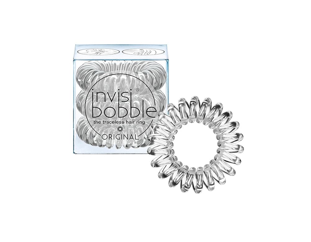 Invisibobble Original Crystal Clear x 3 – Elásticos de Cabelo Anti-Marcas