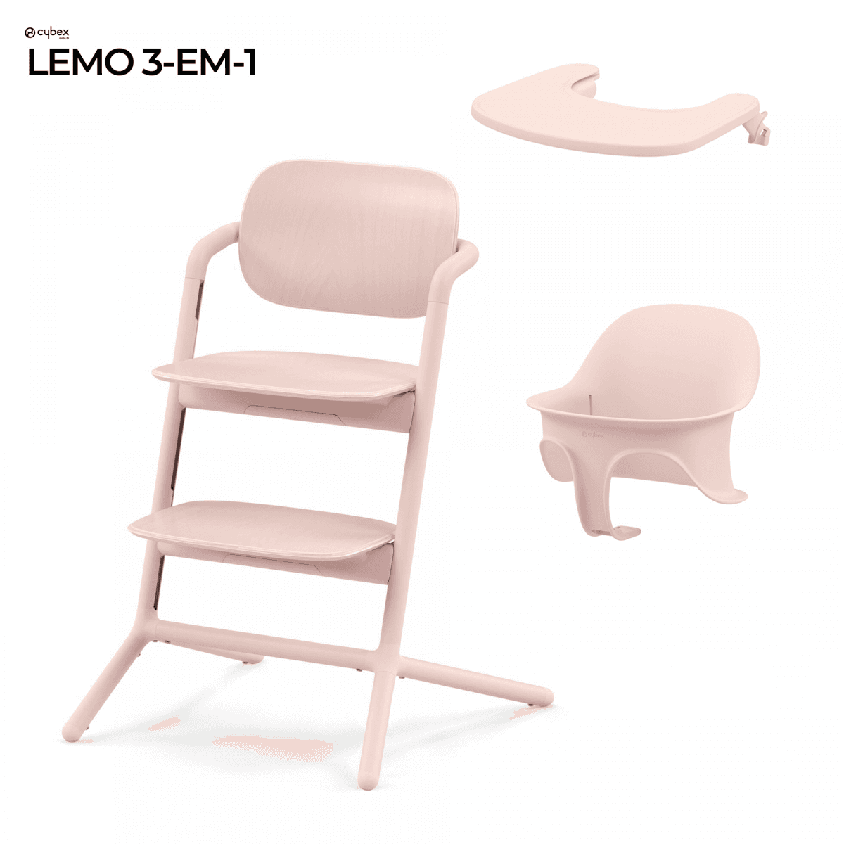 Cybex Lemo Nova Geração 3 em 1 Set Pearl Pink