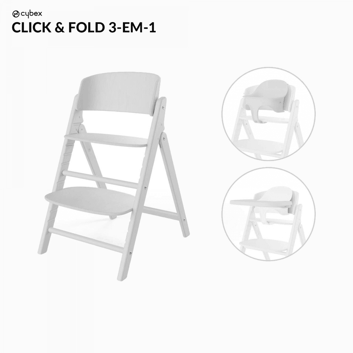 Cybex Click & Fold 3-in-1 All White