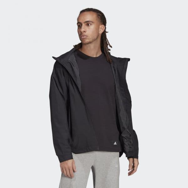 Adidas Casaco RAIN.RDY Traveer Black M - GT6571-M
