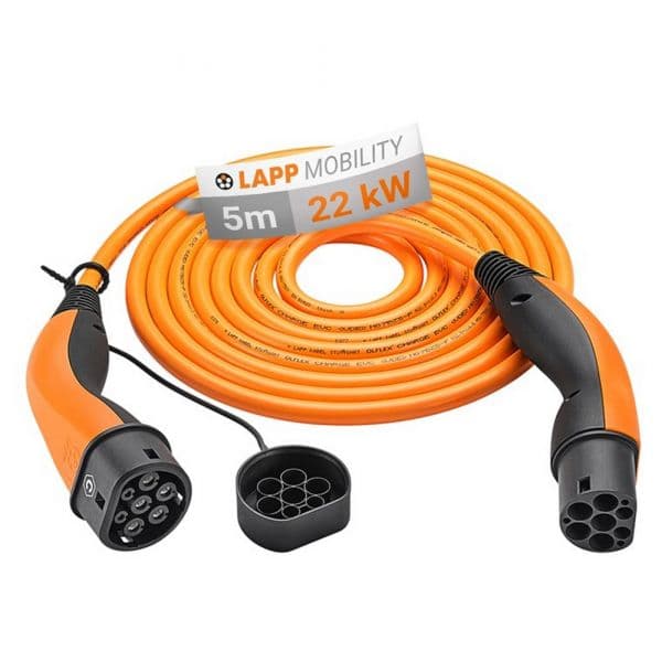 Lapp Extensão de Carregamento Helix® Tifásico P/ Carro Elétrico Tipo 2 32a (22kw) Ip55 5 Mts 61798