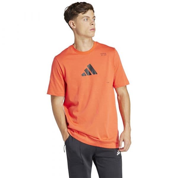 Adidas Tr Cat G Short Sleeve T-shirt Laranja 2XL Homem