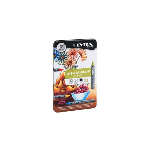 Lyra Caixa Metálica Lápis de Cera Aquacolor 12 un. - 1605611120