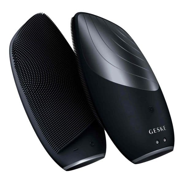 Geske Escova de Limpeza Facial Thermo Sonic 6 em 1 Preto