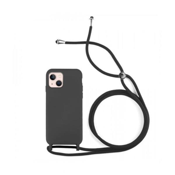 Capa Silicone Líquido iPhone 13 Mini Cordão Preto - 31371018