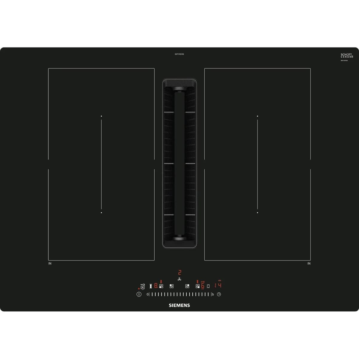 Placa de indução Siemens iQ500 ED711FQ15E | 70cm, Preto, 3600W