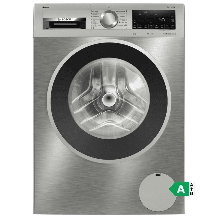 Máquina de Lavar Roupa Bosch Serie 6 WGG244FXES 9Kg 1400RPM Classe A Inox