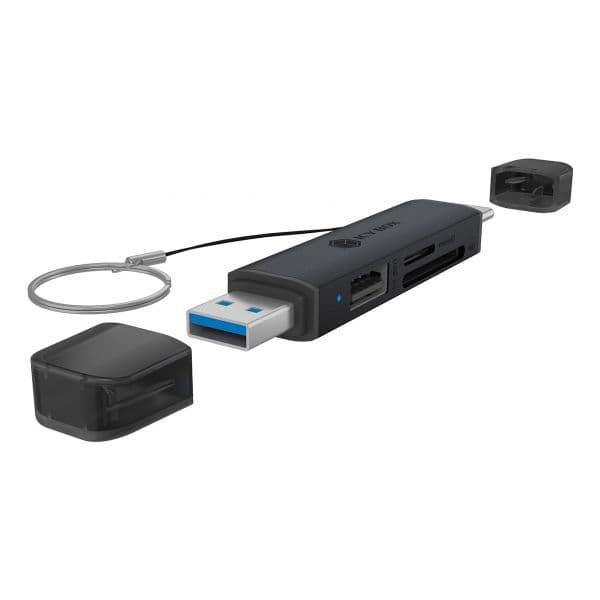 Icy Box IB-CR203-CU3 Leitor de Cartões USB 3.2 Gen 1 3-em-1 Preto