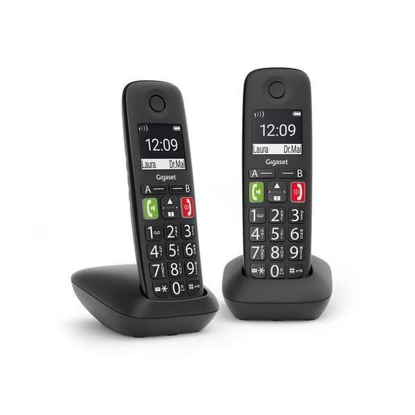 Siemens Gigaset Telefone Sem-fios E290 Duo Preto