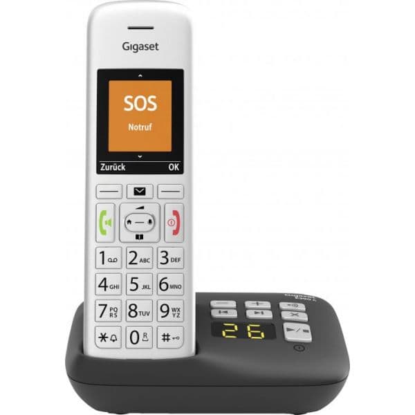Gigaset Telefone fixo E390 silver int. - S30852-H2908-C102