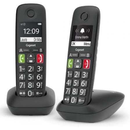 Gigaset E290 Duo Telefone DECT/analógico Preto - Telefone
