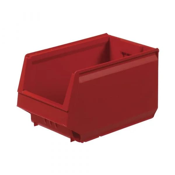 Kaiser+Kraft Caixa de Armazenagem à Vista em Polipropileno, Cxlxa 350 X 206 X 200 mm, Ue de 8 Unid., Vermelho Vermelho Fogo, Semelhante à Ral 3000