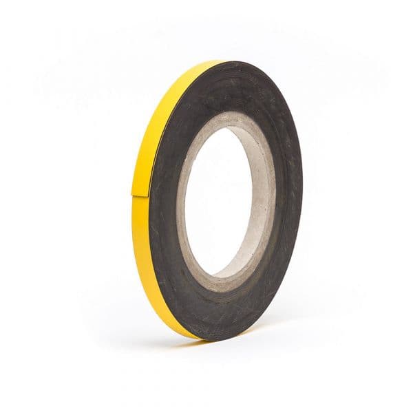 Kaiser+kraft Letreiros Magnéticos para Armazém, Mercadoria em Rolo, Amarelo, Altura 10 mm, Comprimento do Rolo 10 M Amarelo