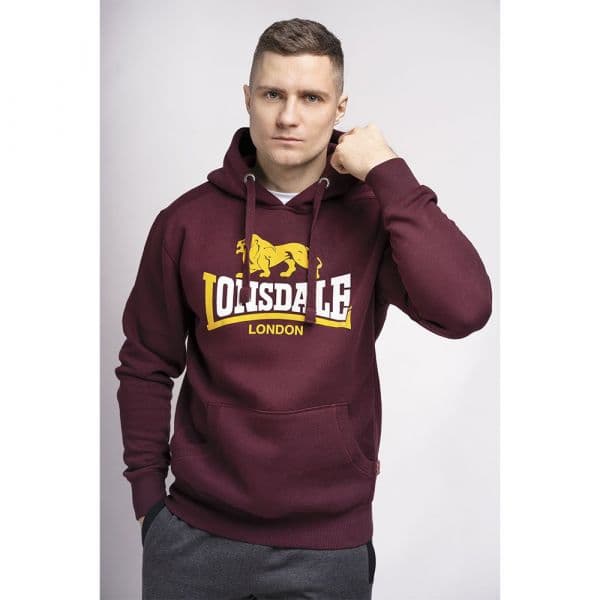 Lonsdale Thurning Hoodie Vermelho S Homem