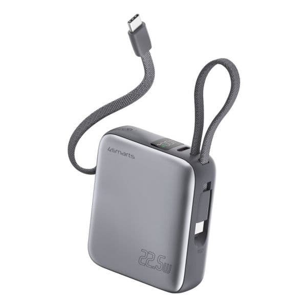 Powerbank 4smarts Pocket Dual Cord 10000mAh Space Grey