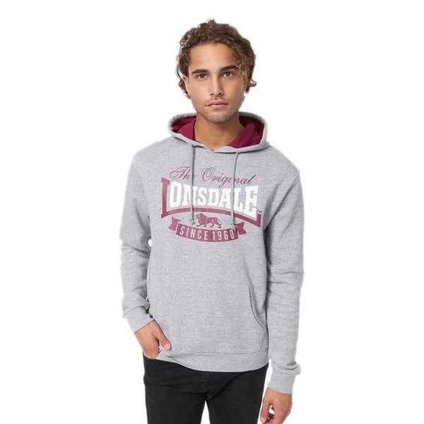 Lonsdale Stotfield Hoodie Cinzento M Homem