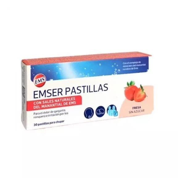 Emser Pastilhas Morango 30 Unidades