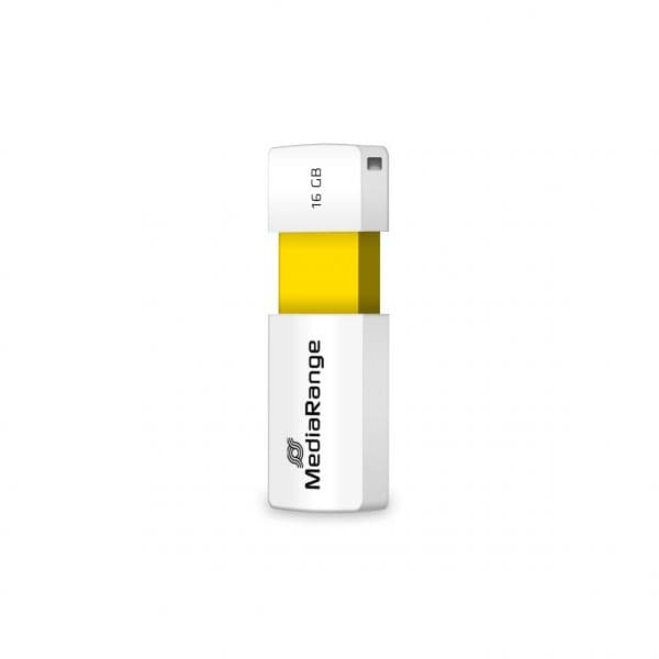 MediaRange 16GB MR972 USB 2.0 Branco Amarelo