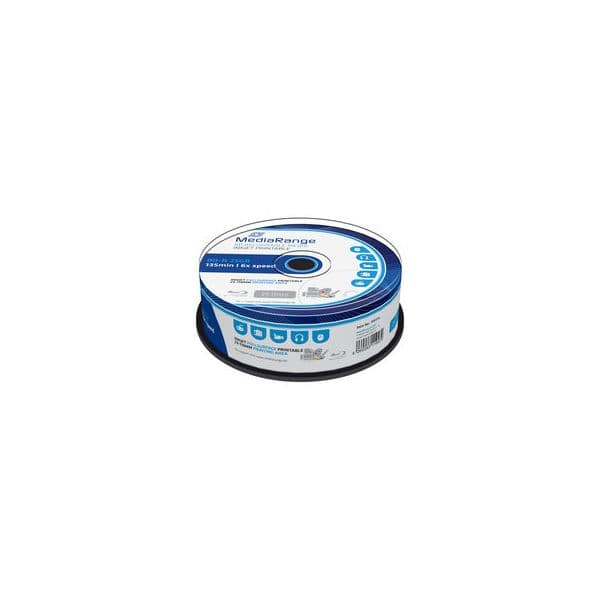 Mediarange BD-R 25GB 6x Inkjet Fullsurface Printable Cake 25