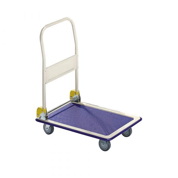 Kaiser+kraft Carro de Plataforma Max, Varão de Empurrar, Rebatível, 200 Kg Branco Pérola Ral 1013 - M1024076-968516