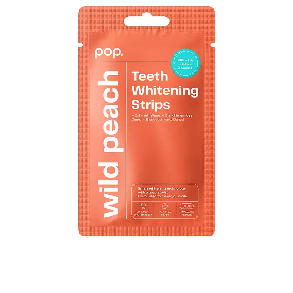 POP. Tiras clareadoras com sabor de pêssego